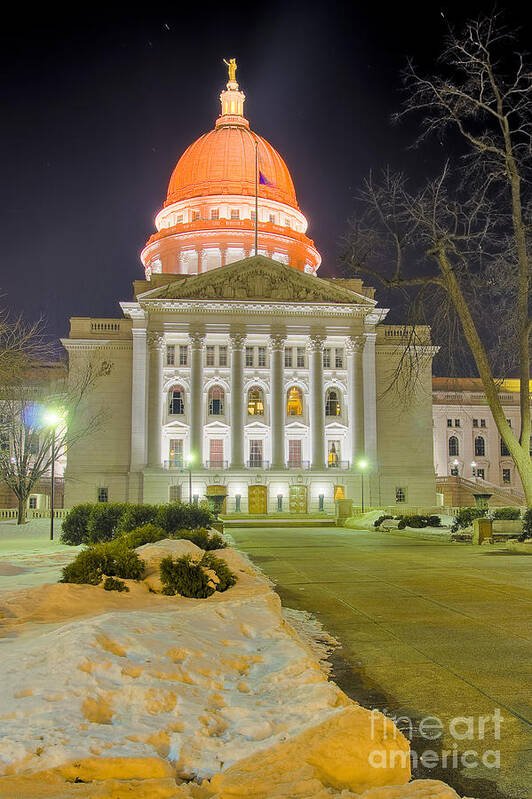 Capitol Art Print featuring the photograph Madison capitol by Steven Ralser