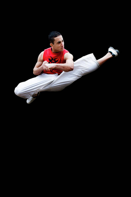 Human Art Print featuring the photograph Martial Arts Kick #7 by Gustoimages/science Photo Library