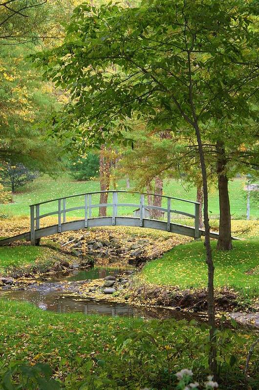 Sinnissippi Park Art Print featuring the photograph A Bridge to Peacefulness by Bruce Bley