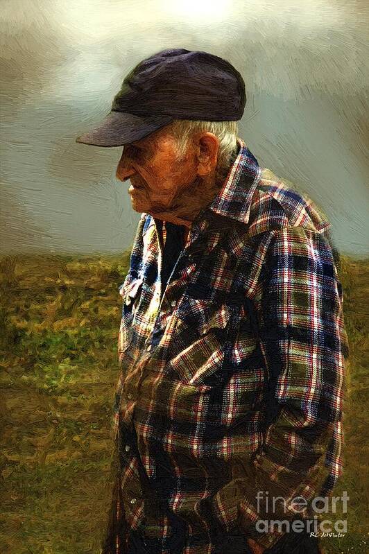 Farmer Art Print featuring the painting A Lifetime in the Fields by RC DeWinter