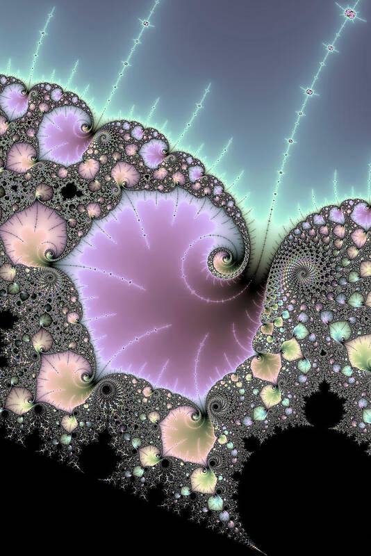 Fractal Art Print featuring the digital art Abstract fractal image by Matthias Hauser