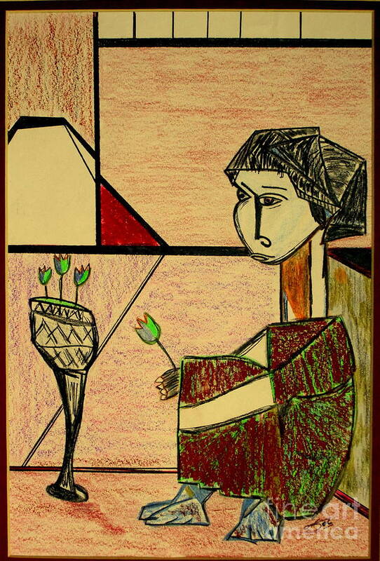 Asian Art Print featuring the pastel after Picasso by Bill OConnor