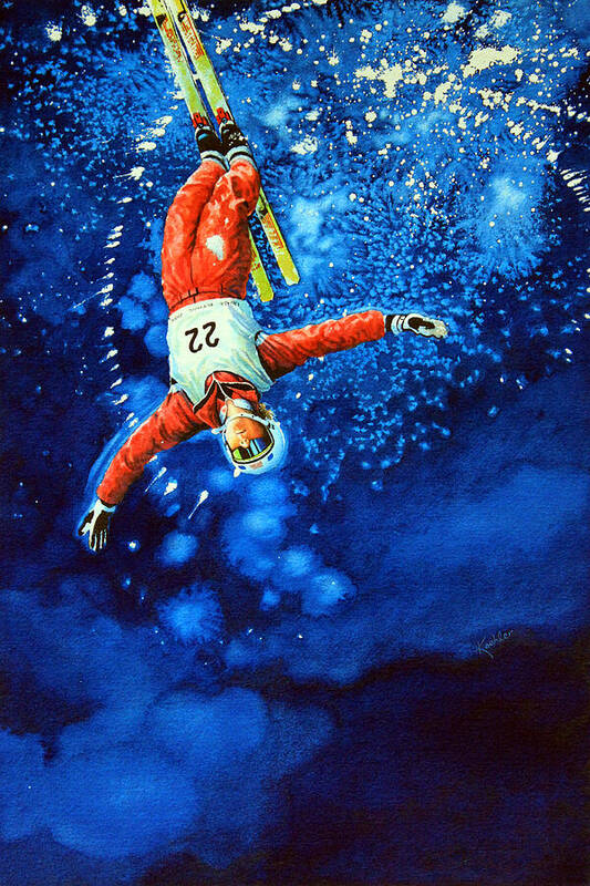 Sports Art Art Print featuring the painting Air Force by Hanne Lore Koehler