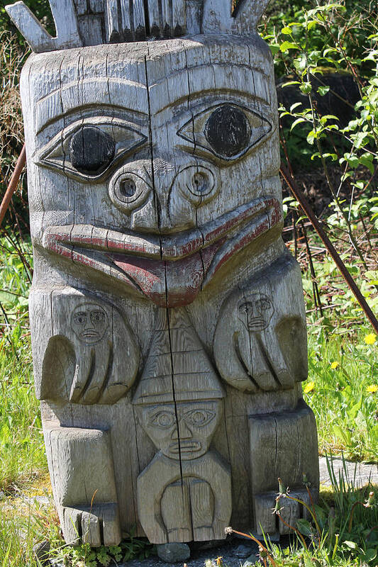 Ancient Art Print featuring the photograph Ancient Haida Totem by Nancy Sefton