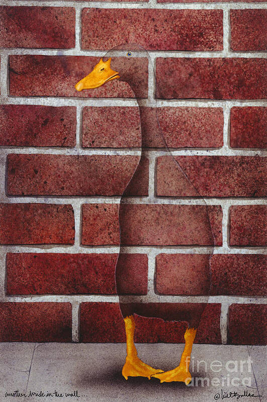 Will Bullas Art Print featuring the painting Another Brick In The Wall... by Will Bullas