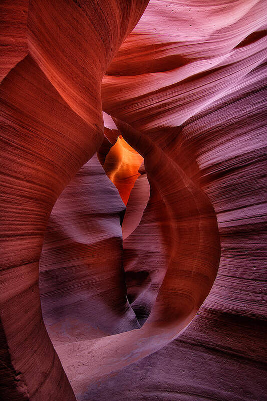 Arizona Art Print featuring the photograph Antelope Canyon Tunnel by Michael Ash