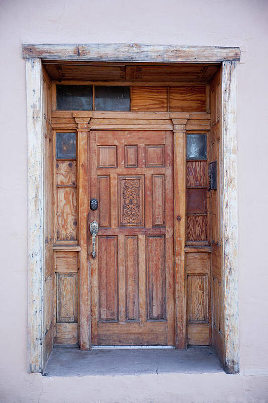 Outdoors Art Print featuring the photograph Antique Door In New Mexico by Bill Boch