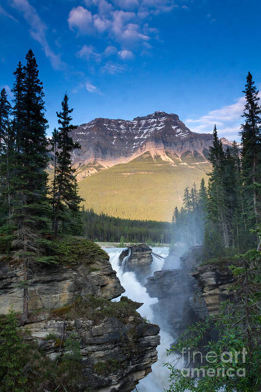 Mountain Art Print featuring the photograph Athabasca Falls by Lori Dobbs