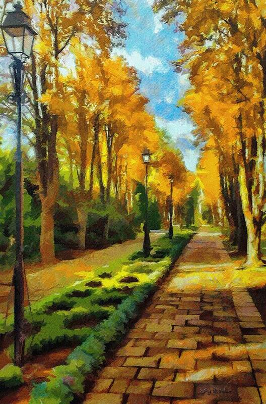 Fall Art Print featuring the painting Autumn in Public Gardens by Jeffrey Kolker