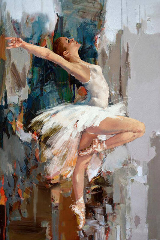 Catf Art Print featuring the painting Ballerina 22 by Mahnoor Shah
