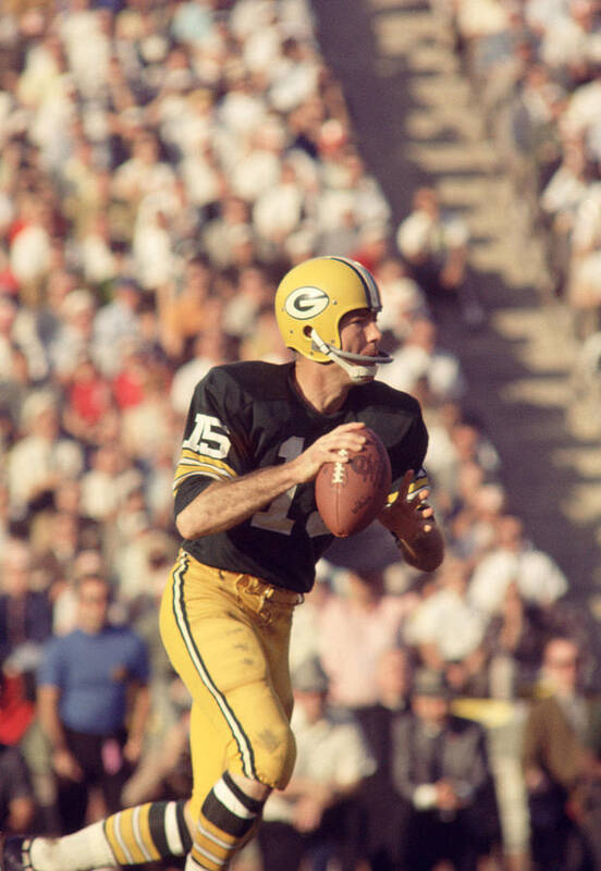 Marvin Newman Art Print featuring the photograph Bart Starr Buying Time by Retro Images Archive