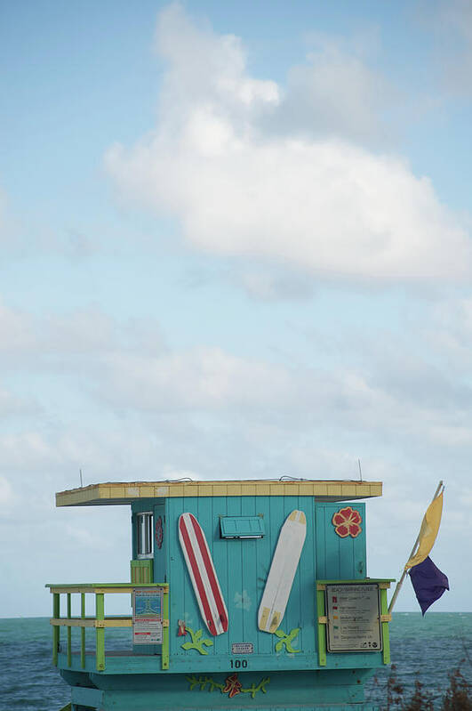 Security Art Print featuring the photograph Beach Shack by Aaron Mccoy