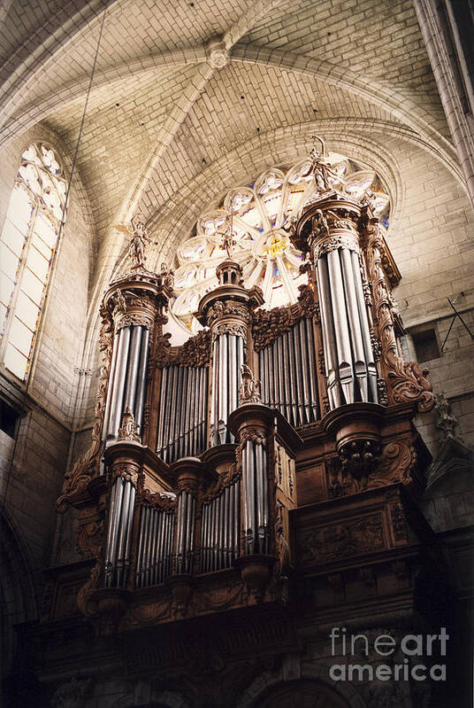 Interior Art Print featuring the photograph Beziers Organ by Riccardo Mottola