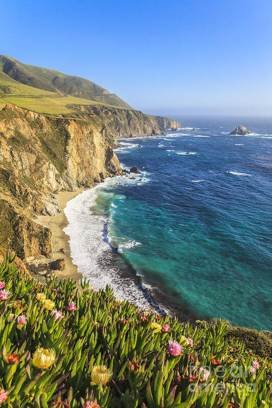 Big Sur Art Print featuring the photograph Big Sur Central California coastline by Ken Brown