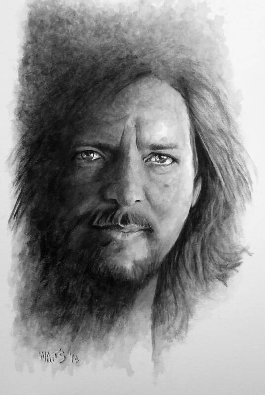 Black And White Art Print featuring the painting Black and White Vedder by William Walts