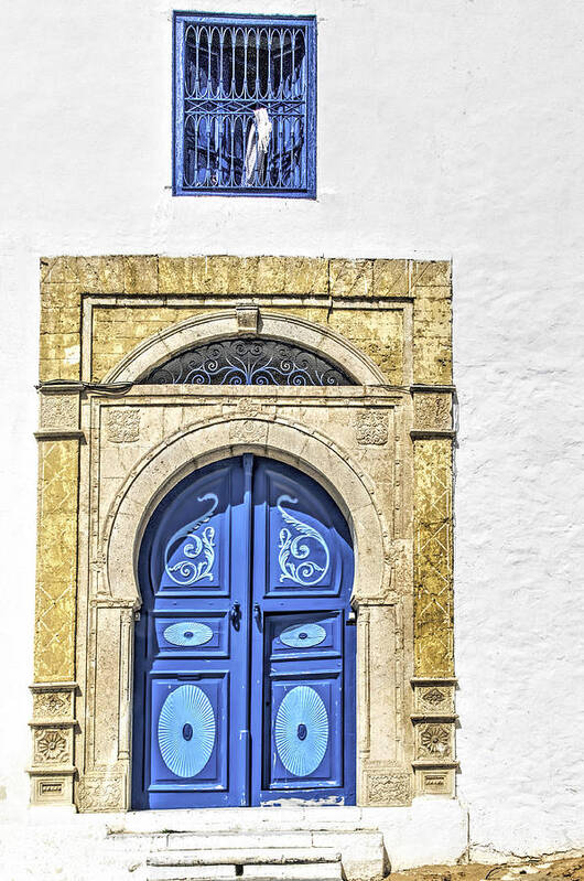 Africa Art Print featuring the photograph Blue Door by Maria Coulson