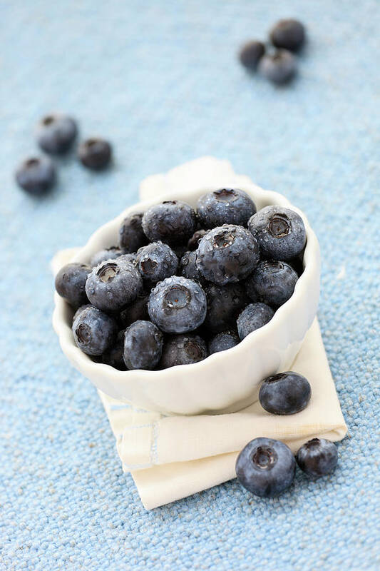 Breakfast Art Print featuring the photograph Blueberries by Nicolesy