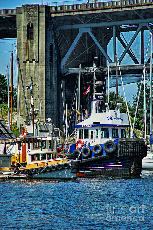 Boats Art Print featuring the photograph Boats and Tugs HDRBT3221-13 by Randy Harris