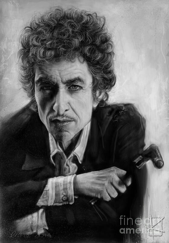 Bob Dylan Art Print featuring the digital art Bob Dylan by Andre Koekemoer