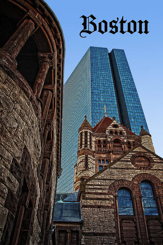 Boston Art Print featuring the photograph Boston Architecture Icon Poster by Phil Cardamone