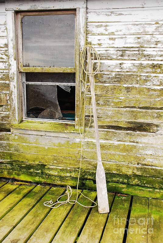 Oar Art Print featuring the photograph Broken Window by Mary Carol Story