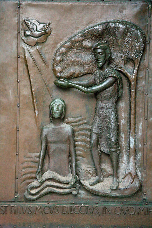 Africa Art Print featuring the photograph Bronze Relief Of Jesus' Healing Power by Dave Bartruff