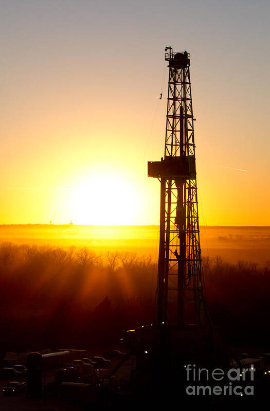 Oil Rig Art Print featuring the photograph Cac001-179 by Cooper Ross