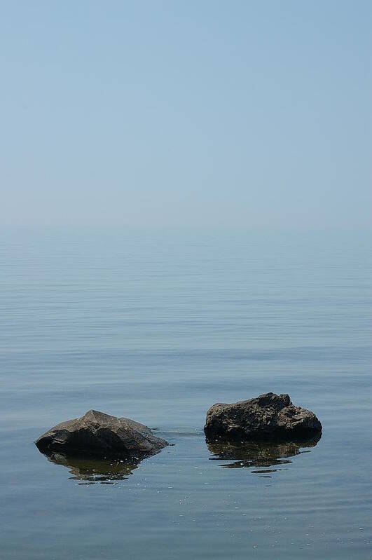 Lake Art Print featuring the photograph Calm of the Rocks by Randy Pollard