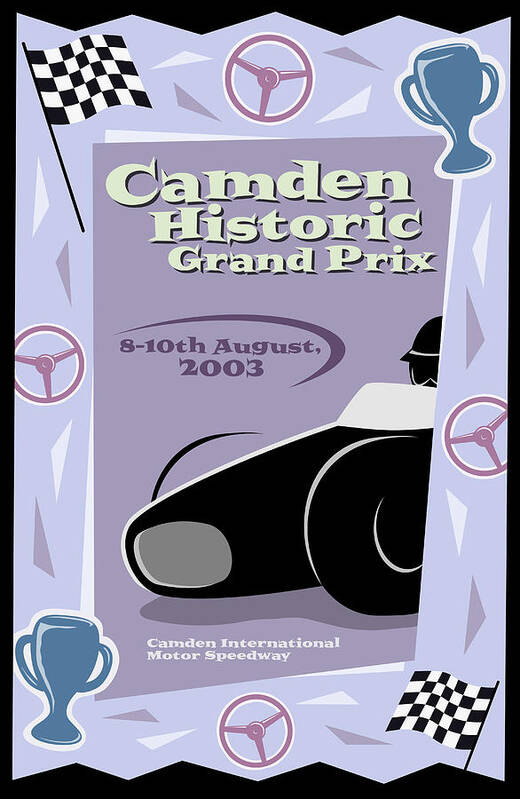 Camden Art Print featuring the digital art Camden Tennessee Grand Prix by Georgia Clare