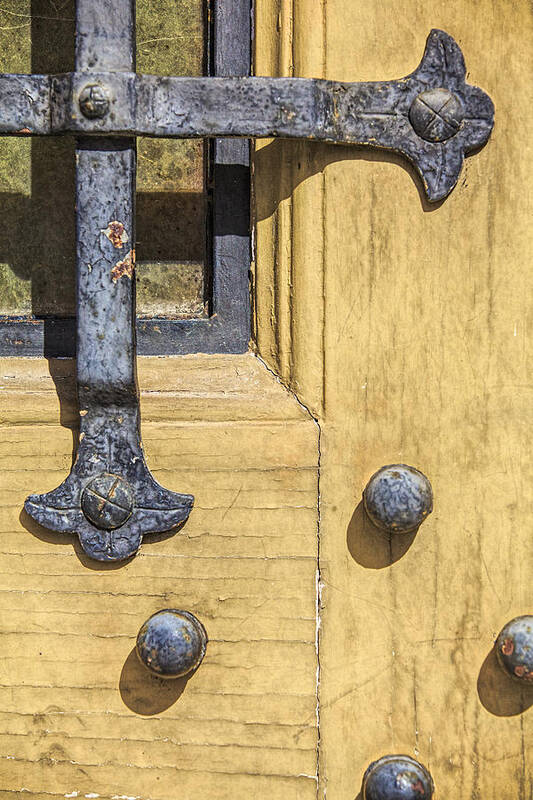 Aged Art Print featuring the photograph Castle Door III by David Letts