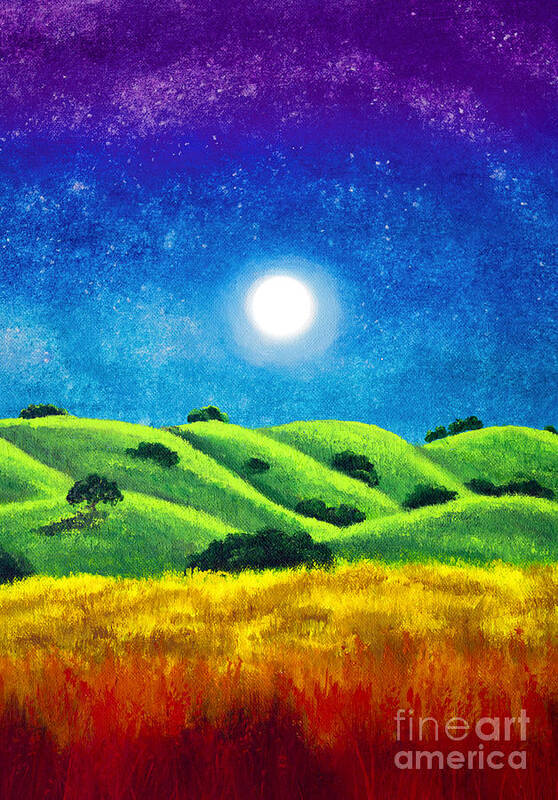 Chakra Art Print featuring the painting Chakra Landscape by Laura Iverson