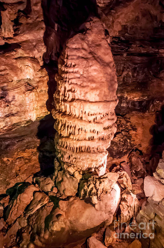 Howe Caverns Art Print featuring the photograph Chinese Pagota Column by Anthony Sacco