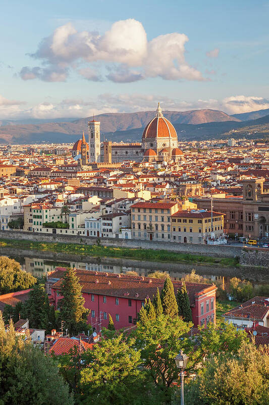 Old Town Art Print featuring the photograph City From Piazza Michelangelo by Peter Adams
