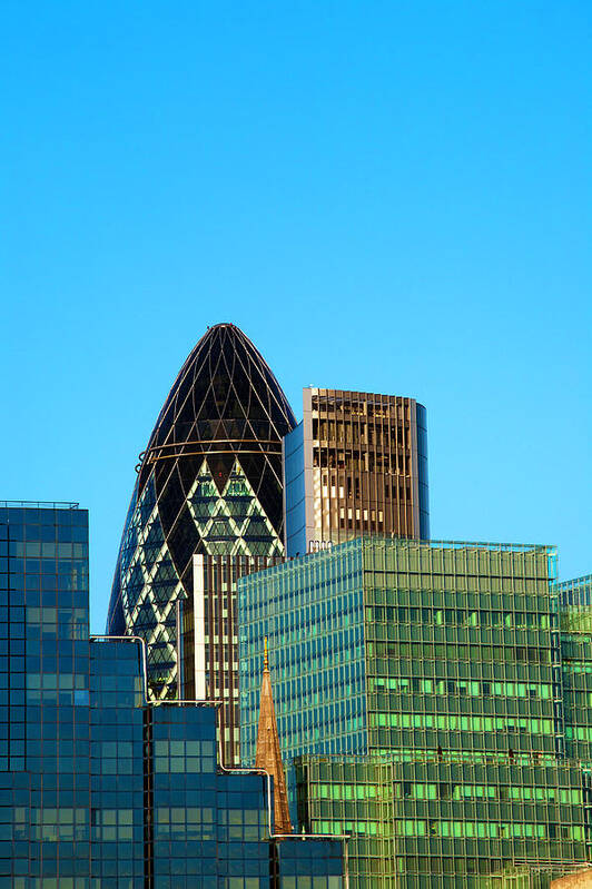 Financial Building Art Print featuring the photograph City Of London Financial Buildings by Scott E Barbour