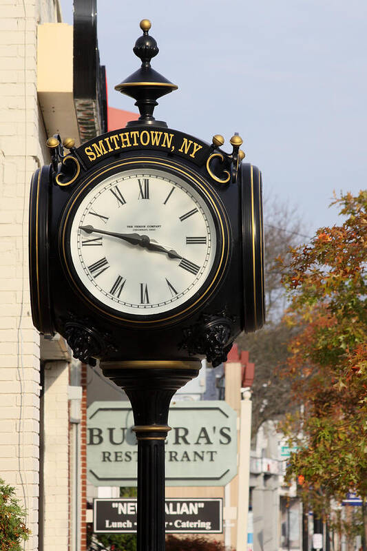 Clock Tower Art Print featuring the photograph Clock Tower Smithtown New York by Bob Savage