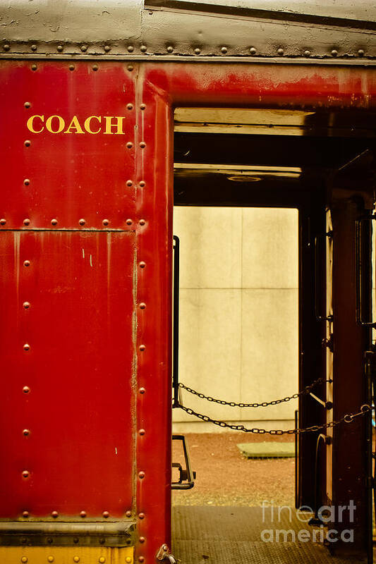 Train Art Print featuring the photograph Coach - Train by Colleen Kammerer