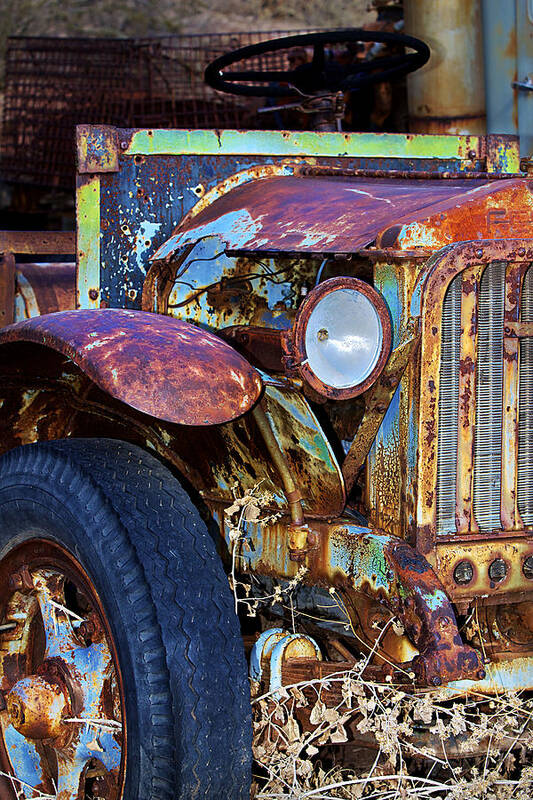 Car Art Print featuring the photograph Colorful Vintage Car by Phyllis Denton