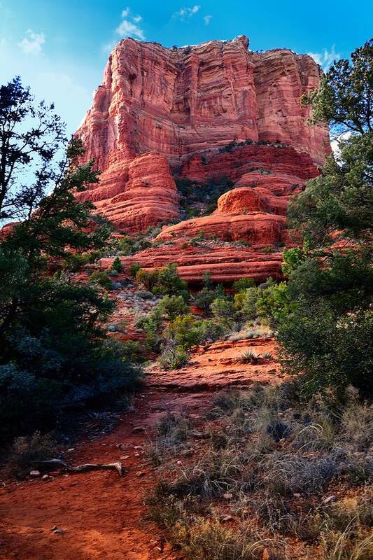 Arizona Art Print featuring the photograph Courthouse Rock by Walt Sterneman