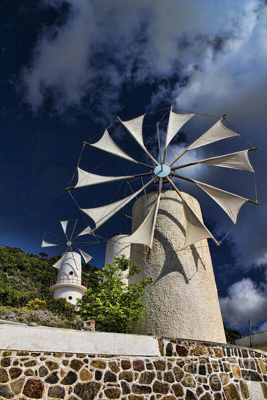 Windmills Art Print featuring the photograph Creton Windmills by David Smith