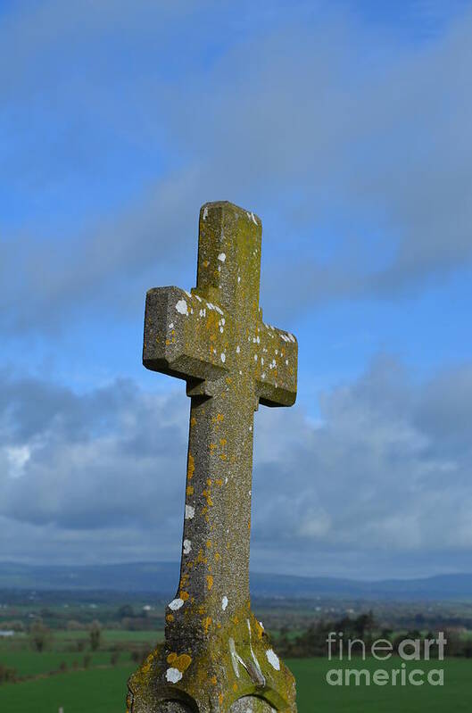 Cross Art Print featuring the photograph Cross at Cashel by DejaVu Designs