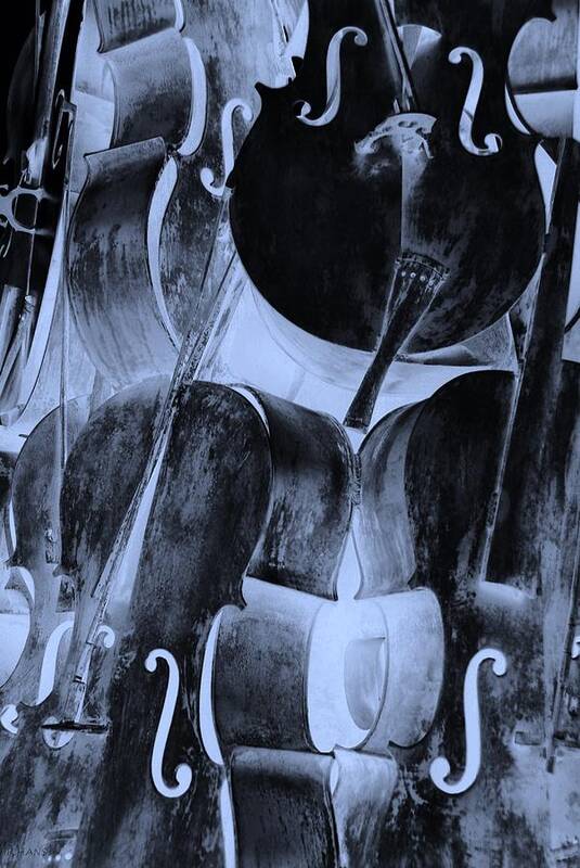 Cello Art Print featuring the photograph Cyan Cellos by Rob Hans