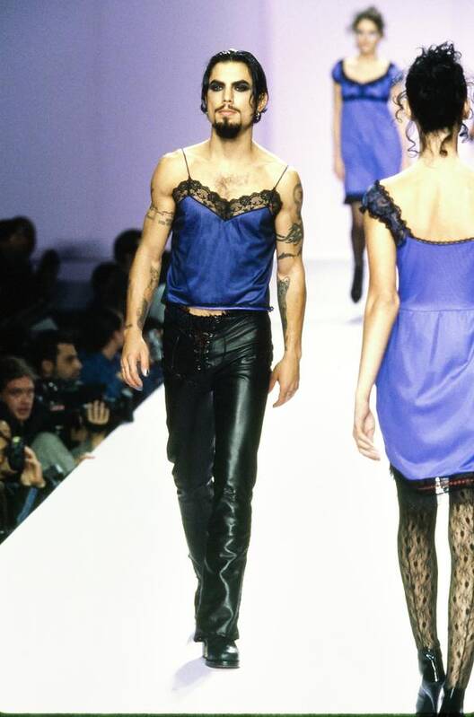 Indoors Art Print featuring the photograph Dave Navarro On The Runway For Anna Sui by Guy Marineau