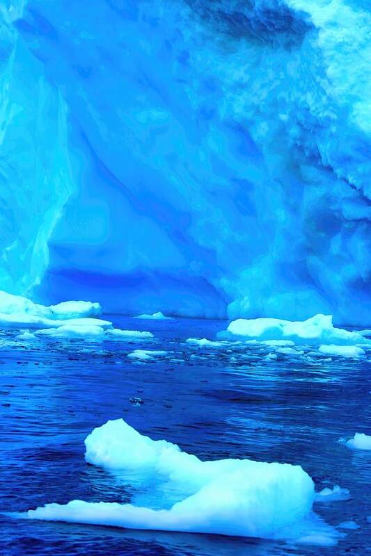 Iceberg Art Print featuring the photograph Deep Blue Iceberg by Amanda Stadther