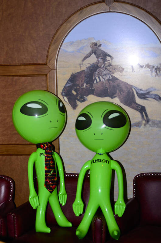 Aliens Art Print featuring the photograph Did the Aliens Spook A Horse by Richard Henne