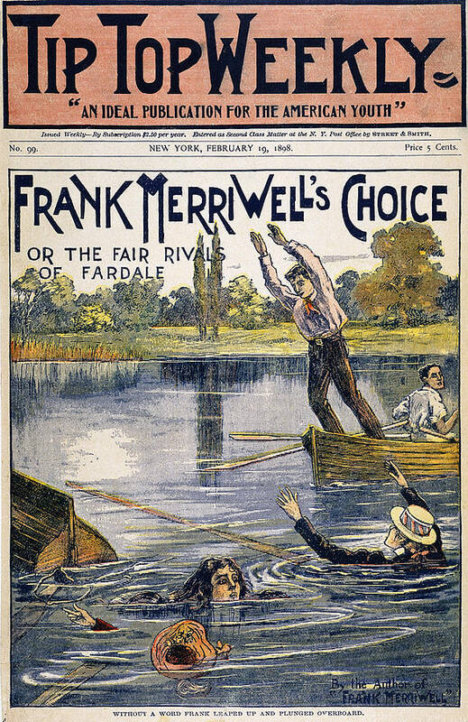 1898 Art Print featuring the drawing Dime Novel, 1898 by Granger