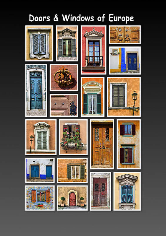 Doors Art Print featuring the photograph Doors and Windows of Europe by David Letts