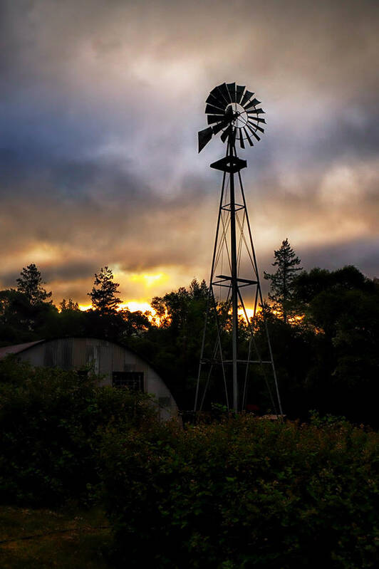 Windmill Art Print featuring the photograph Early Morning Sunrise by Betty Depee