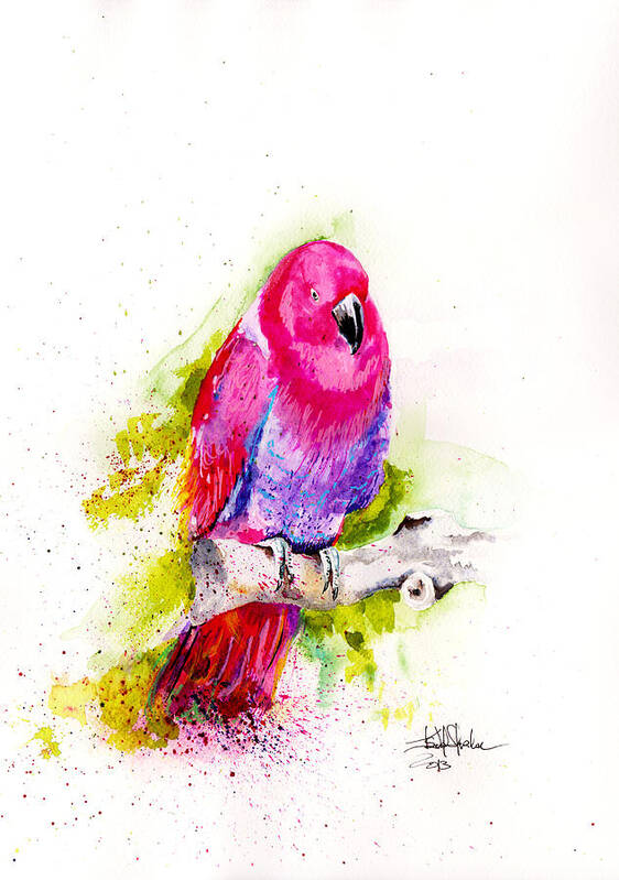 Painting Art Print featuring the painting Eclectus Parrot by Isabel Salvador