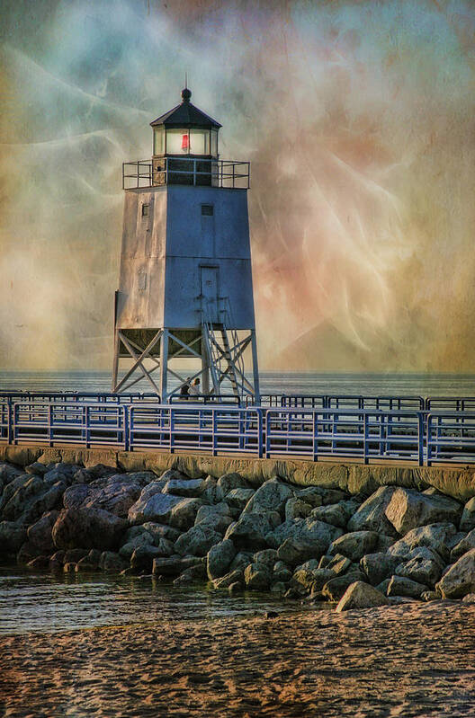 Lighthouse Art Print featuring the photograph Electrifying by Joan Bertucci