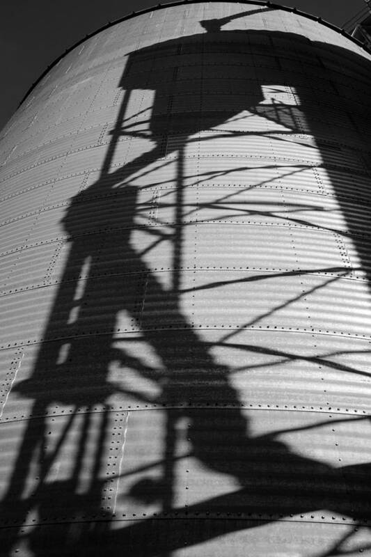 Silo Art Print featuring the photograph Elevator Shadow by Paul DeRocker